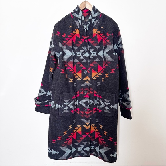 Free People Pendleton Bridge Creak Harding Archive Blanket Coat jacket - Picture 4 of 7